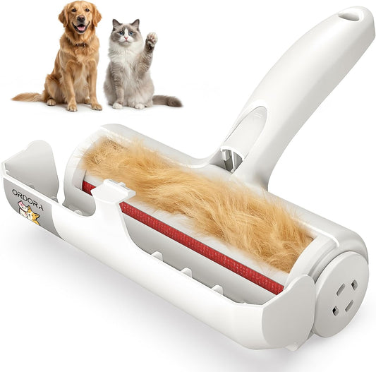 Pet Hair Removal Tool: Reusable Lint Roller for Pet Hair - Portable Pet Hair Remover - Dog and Cat Hair Remover for Couch, Bedding, Car, Rugs & Furniture, Eco-Friendly, for Multi-Pet Homes