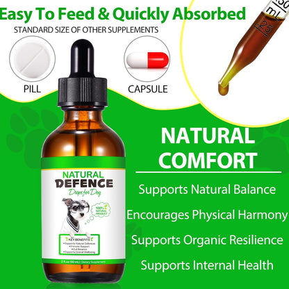 Dog Antibiotics, for Infections, Cough, & Teeth Moments, Pet Health Supplement Multivitamin Supports Allergy and Itch Relief, Herbal Supplement Is Excellent for All Breeds and Ages, 2 Oz